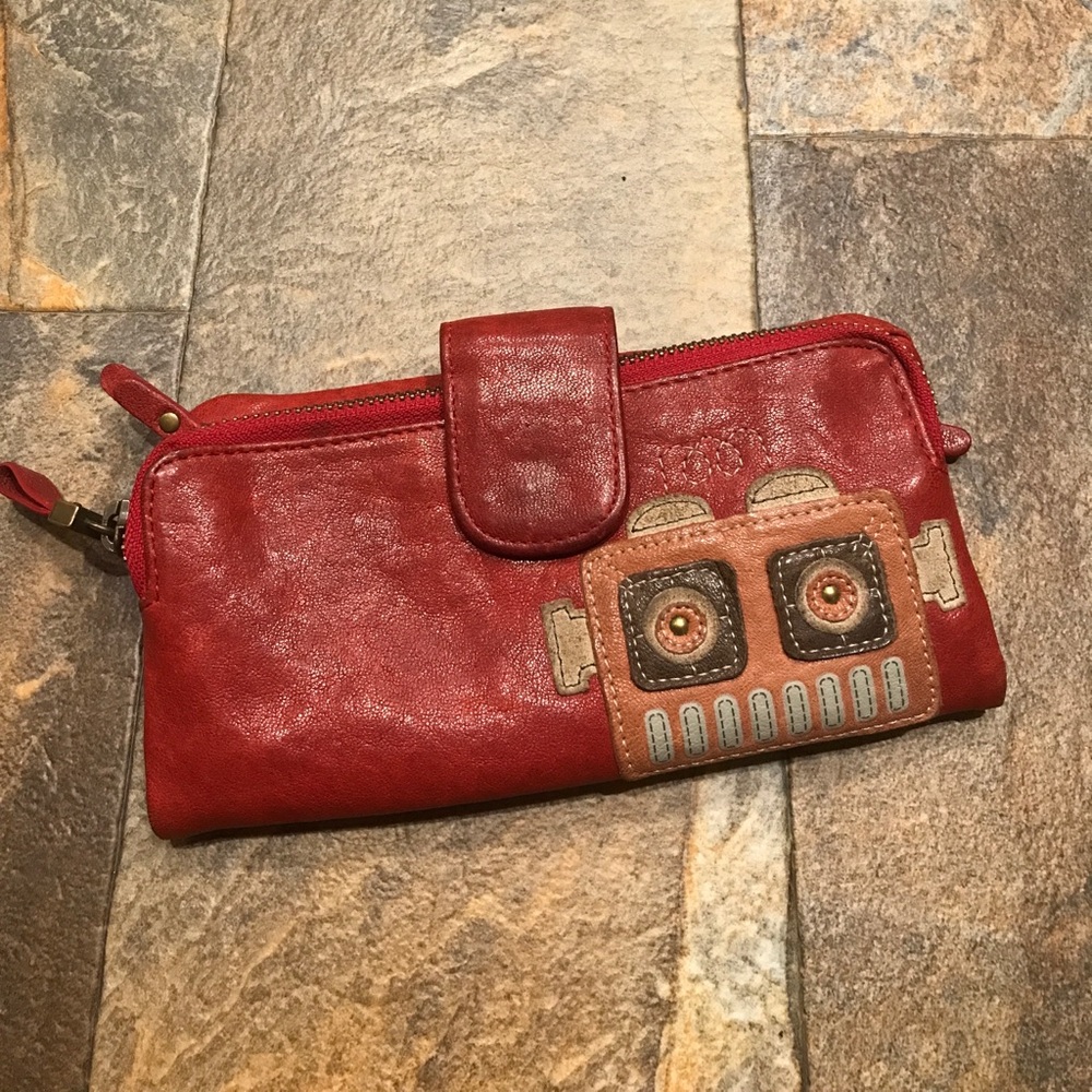 Fossil Leather Robot Wallet